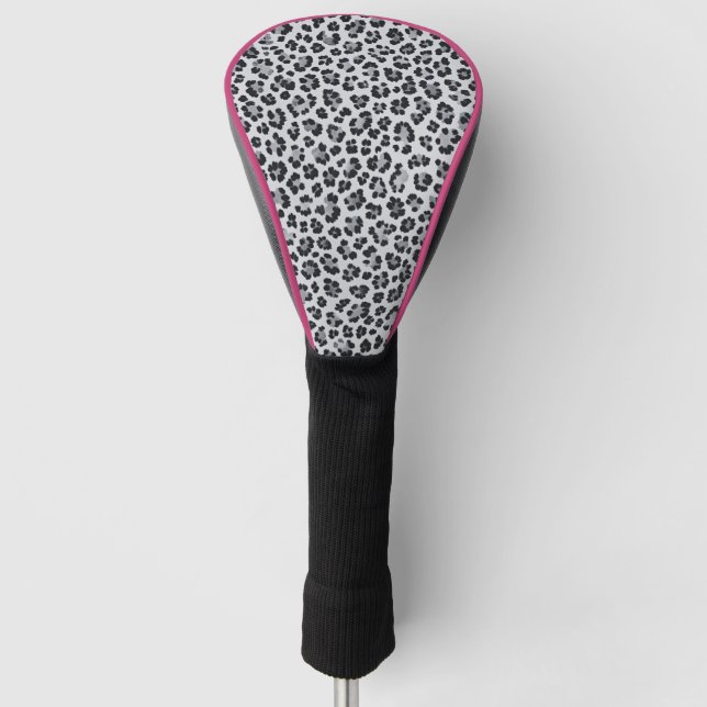 Pattern Leopard Print Gray Golf Head Cover (Front)