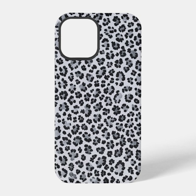 Pattern Leopard Print Gray iPhone Case (Back)