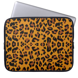 Pattern leopard skin background laptop sleeve