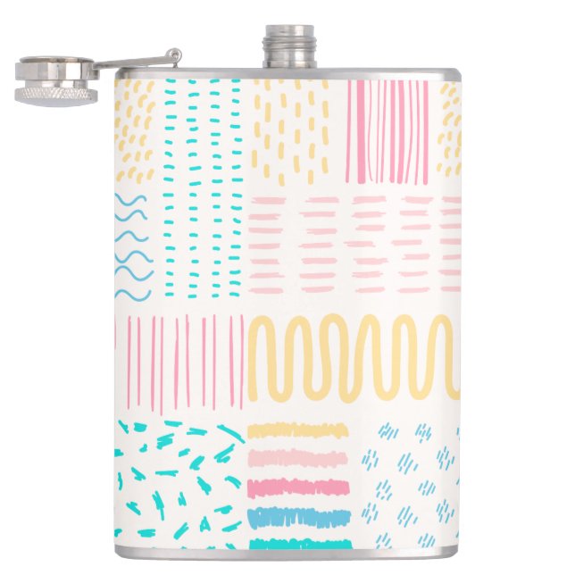 Pattern lines hip flask (Opened)