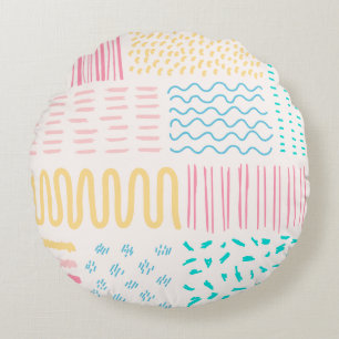 Pattern lines round cushion