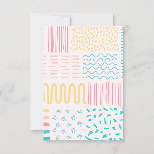 Pattern lines thank you card (Front)