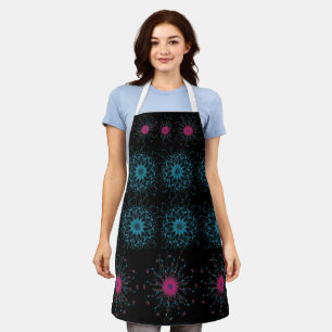 pattern mandalas black style apron