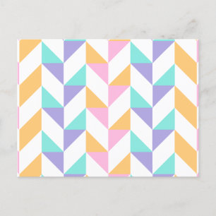 Pattern Modern Colourful- Fashion spring geometric Postcard
