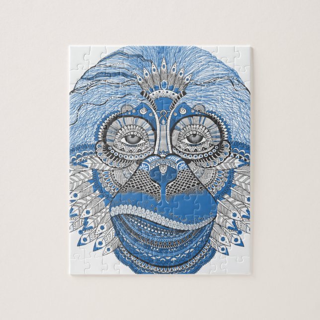 pattern monkey new year s eve jigsaw puzzle (Vertical)