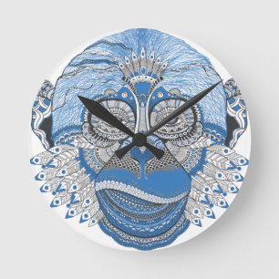 pattern monkey new year s eve round clock