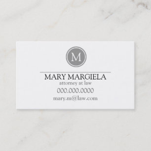 Pattern Monogram Business Card (Slate)