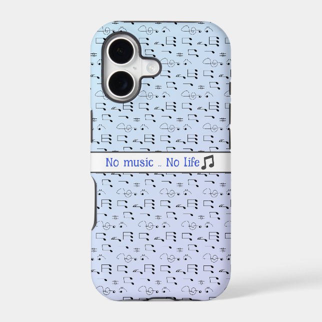 Pattern note music iPhone Case (Back)