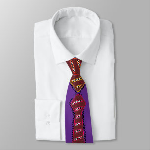 Pattern Novelty Purple Tie