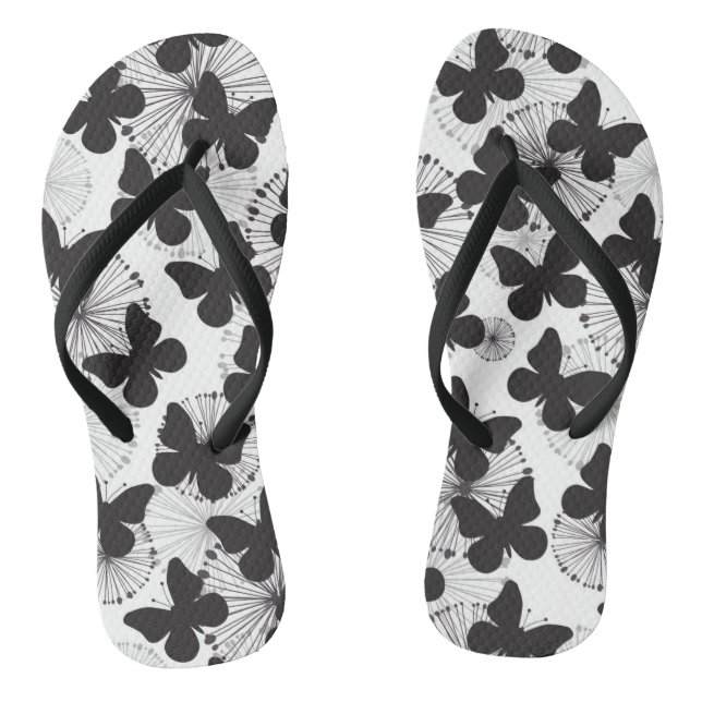 pattern of a butterfly flip flops (Footbed)