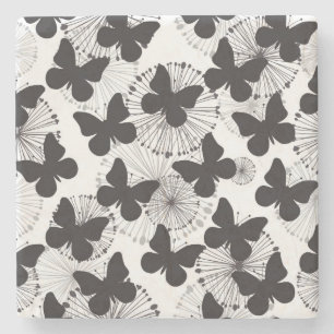 pattern of a butterfly stone coaster