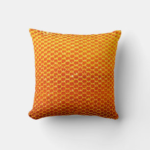 Pattern of a section of wax honeycomb from a bee h cushion