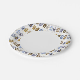 pattern of a toy teddy bear paper plate