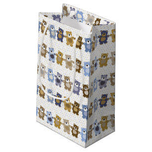 pattern of a toy teddy bear small gift bag