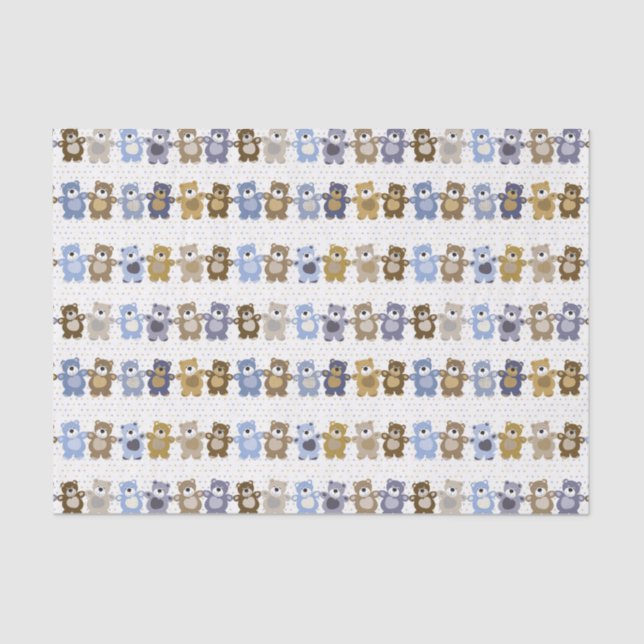 pattern of a toy teddy bear tissue paper (Front)
