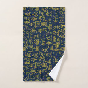 pattern of ancient Egyptian letters is repeated Hand Towel