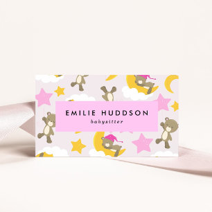 Pattern Of Bears, Babysitter, Day Care, Child Care Business Card
