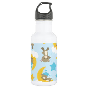 Pattern Of Bears, Cute Bears, Teddy Bears, Stars 532 Ml Water Bottle