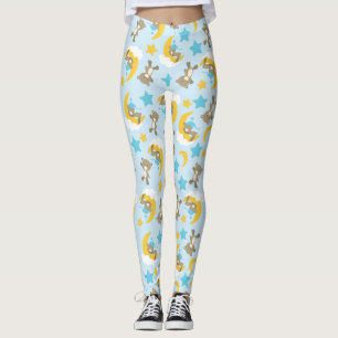 Pattern Of Bears, Cute Bears, Teddy Bears, Stars Leggings