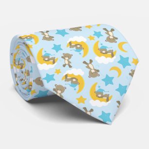 Pattern Of Bears, Cute Bears, Teddy Bears, Stars Tie