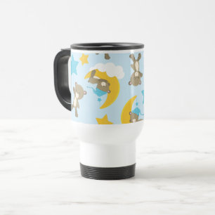 Pattern Of Bears, Cute Bears, Teddy Bears, Stars Travel Mug