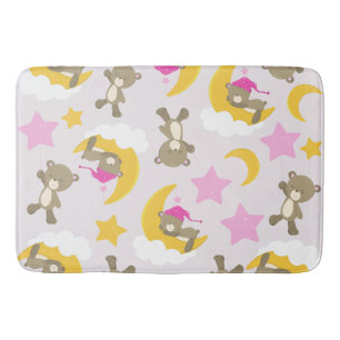 Pattern Of Bears, Teddy Bears, Cute Bears, Stars Bath Mat