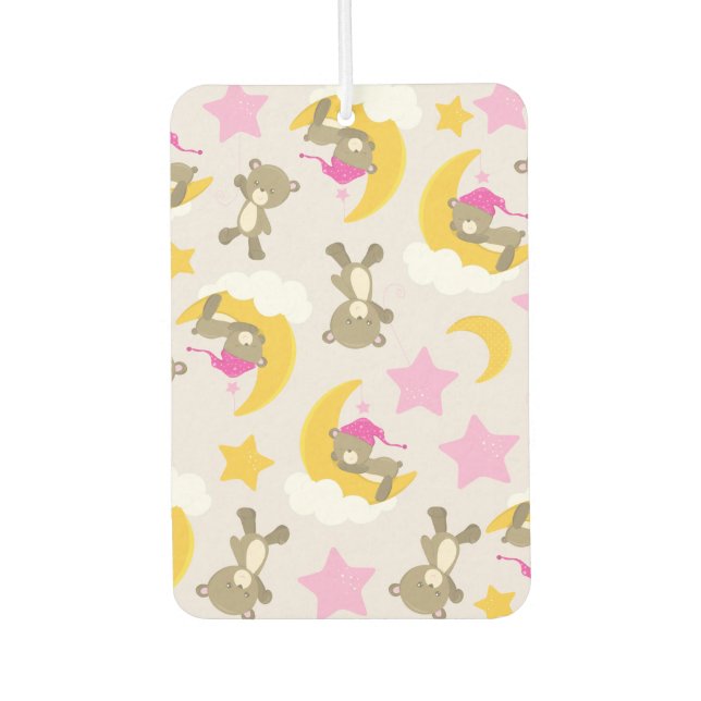 Pattern Of Bears, Teddy Bears, Cute Bears, Stars Car Air Freshener (Front)