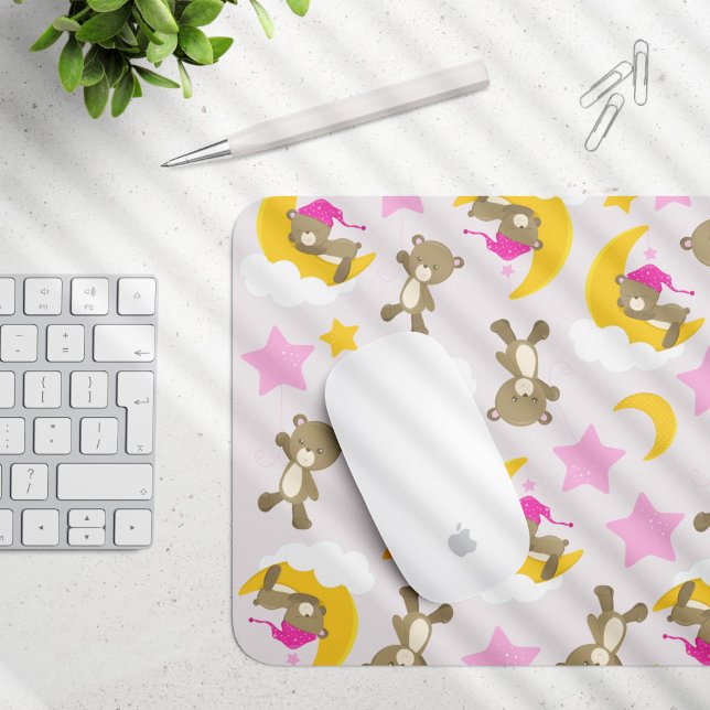 Pattern Of Bears, Teddy Bears, Cute Bears, Stars Mouse Mat (Creator Uploaded)