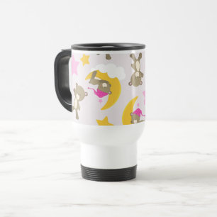 Pattern Of Bears, Teddy Bears, Cute Bears, Stars Travel Mug