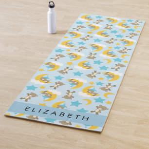 Pattern Of Bears, Teddy Bears, Stars, Your Name Yoga Mat