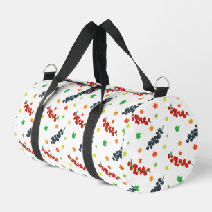 Pattern Of Berries, Redberry, Blueberry, Fruit Duffle Bag