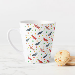 Pattern Of Berries, Redberry, Blueberry, Fruit Latte Mug