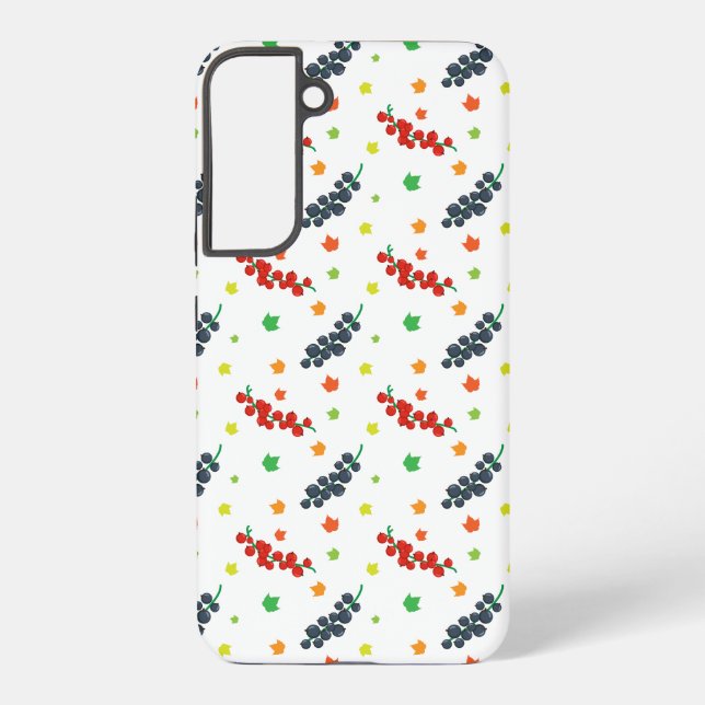 Pattern Of Berries, Redberry, Blueberry, Fruit Samsung Galaxy S22+ Case (Back)