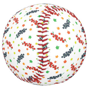 Pattern Of Berries, Redberry, Blueberry, Fruit Softball