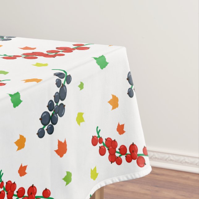 Pattern Of Berries, Redberry, Blueberry, Fruit Tablecloth (In Situ)