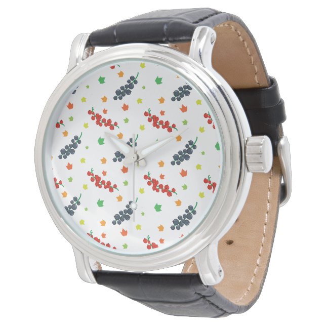 Pattern Of Berries, Redberry, Blueberry, Fruit Watch (Angled)