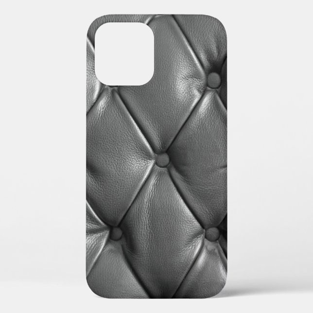 pattern of black genuine leather texture using as  Case-Mate iPhone case (Back)
