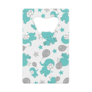Pattern Of Blue Elephants, Cute Elephants, Stars