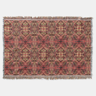 Pattern of Bright Colours and Black Background Throw Blanket