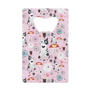 pattern of cats and flowers