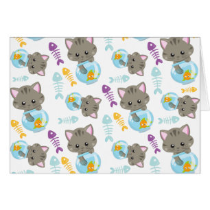 Pattern Of Cats, Cute Cats, Kittens, Fish