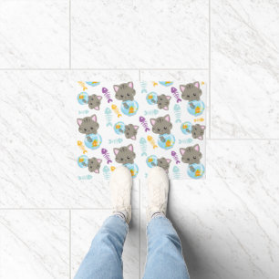 Pattern Of Cats, Cute Cats, Kittens, Fish Doormat