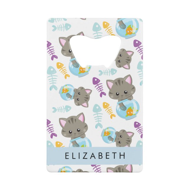 Pattern Of Cats, Cute Cats, Kittens, Your Name (Front)