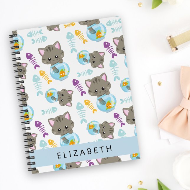 Pattern Of Cats, Cute Cats, Kittens, Your Name Planner (Creator Uploaded)