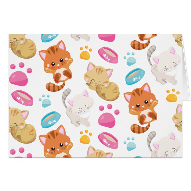 Pattern Of Cats, Cute Cats, Kitty, Kittens, Paws (Front Horizontal)