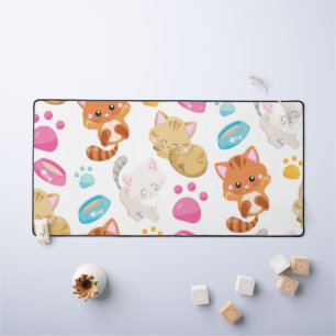 Pattern Of Cats, Cute Cats, Kitty, Kittens, Paws Desk Mat