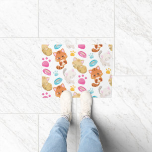 Pattern Of Cats, Cute Cats, Kitty, Kittens, Paws Doormat