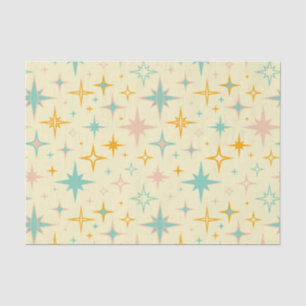 Pattern of colorful retro stars tissue paper