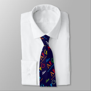 pattern of colour names tie