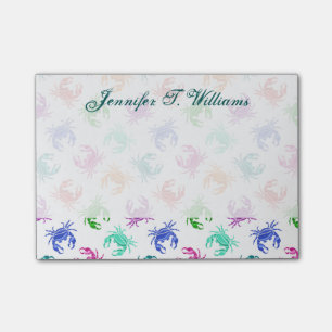 Pattern Of Crabs   Add Your Name Post-it Notes